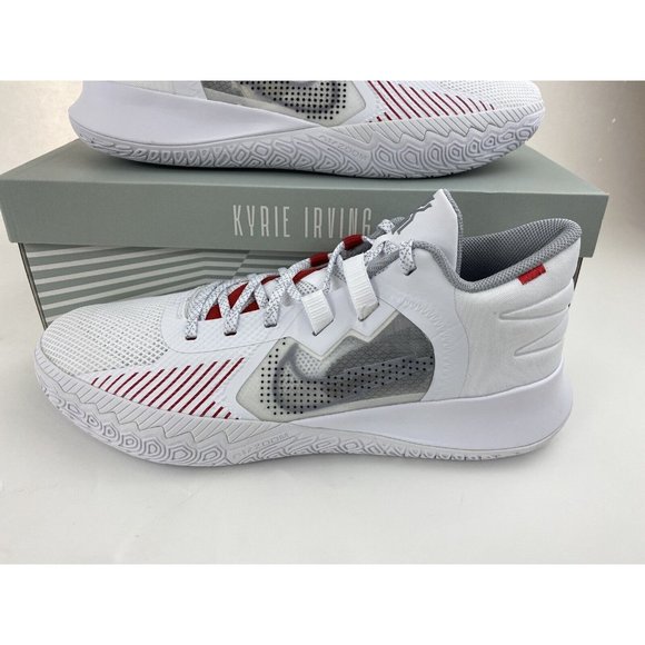 Nike Kyrie Flytrap 5 White Red Grey Men's Size 14 Basketball Shoes - Picture 5 of 12